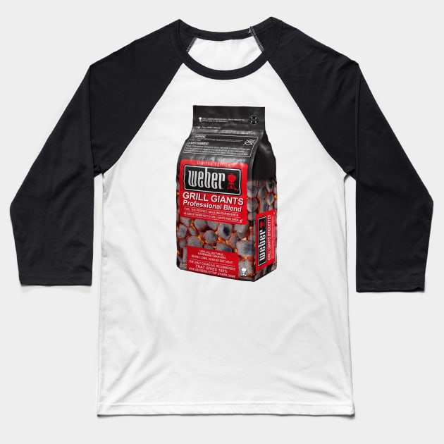 Grill Giants Briquettes Limited edition Baseball T-Shirt by Grill Giants